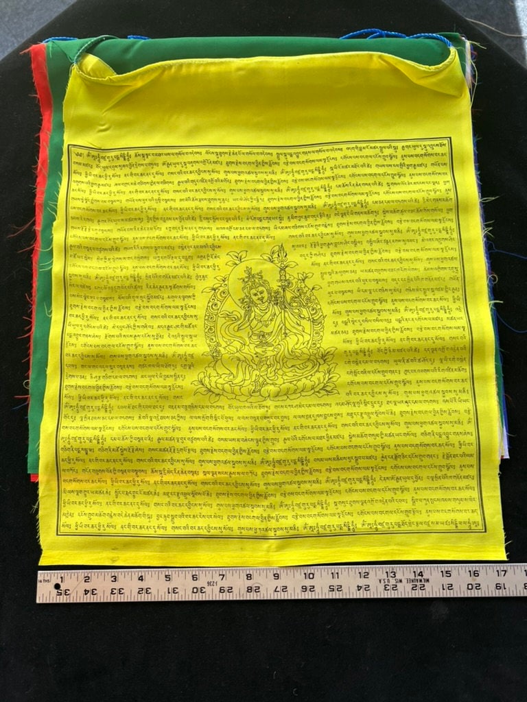 Barche Lamsel Prayer Flags | Tibetan Prayer Flags | 17 x 20 | Set of 25 | Guru Padmasambhava | Removing all Obstacles from Path