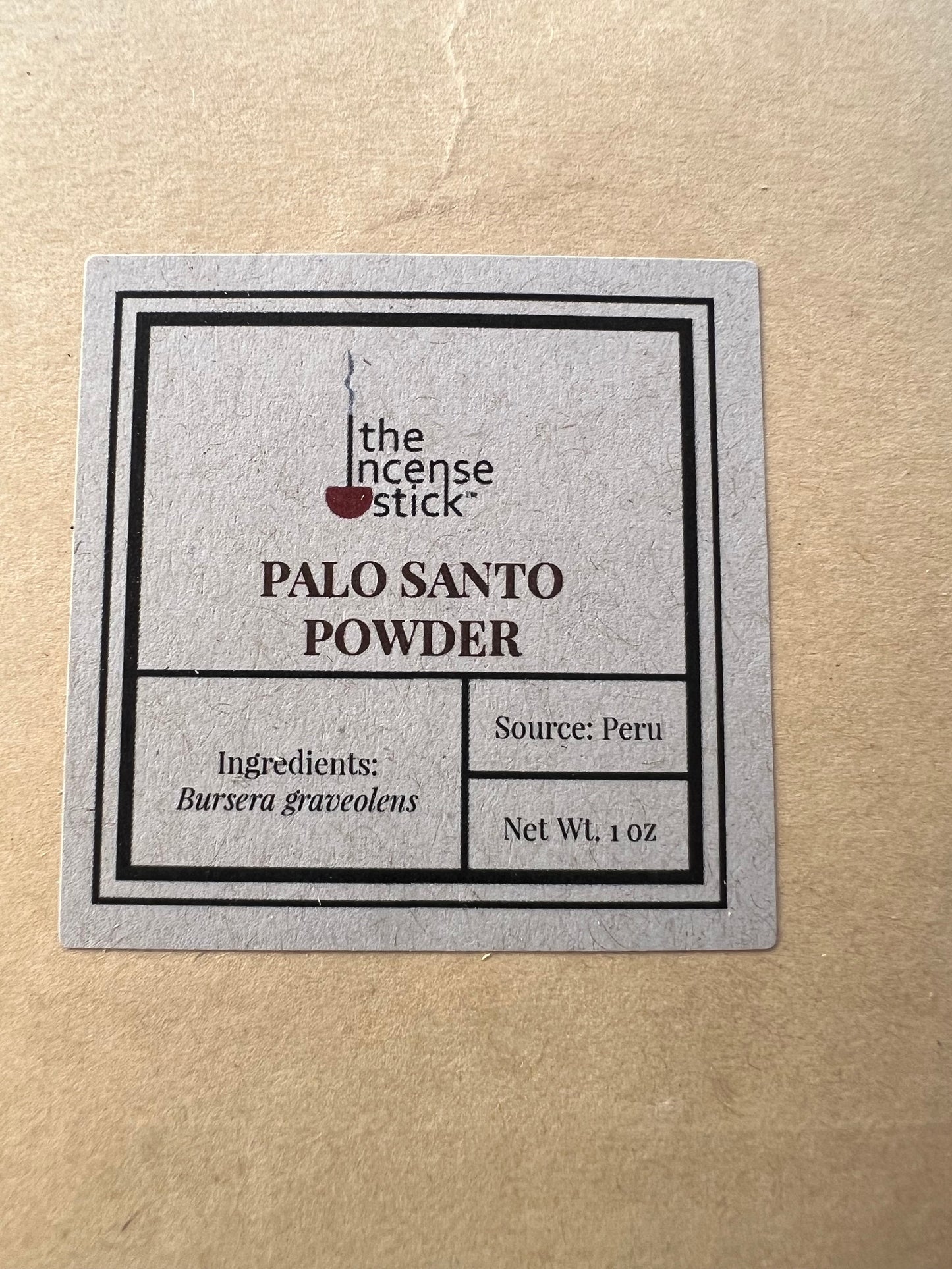 Palo Santo Powder| 1 oz | Peru | Bursera graveolens | Incense Base | Zipper Pouch